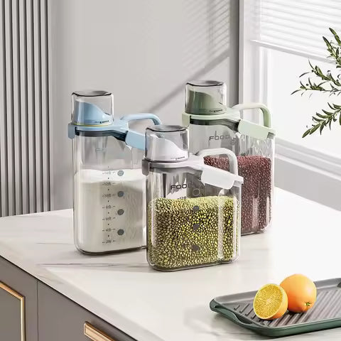 CONTENEDOR DE CEREALES Y MENESTRAS CON DISPENSADOR 1.5 KL