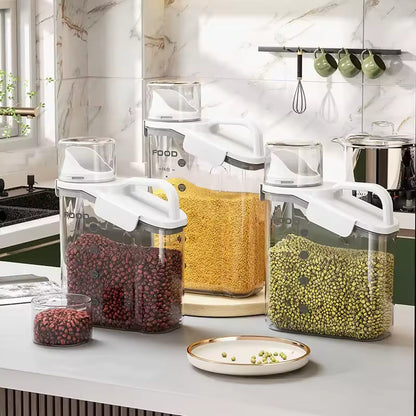 CONTENEDOR DE CEREALES Y MENESTRAS CON DISPENSADOR 1.5 KL