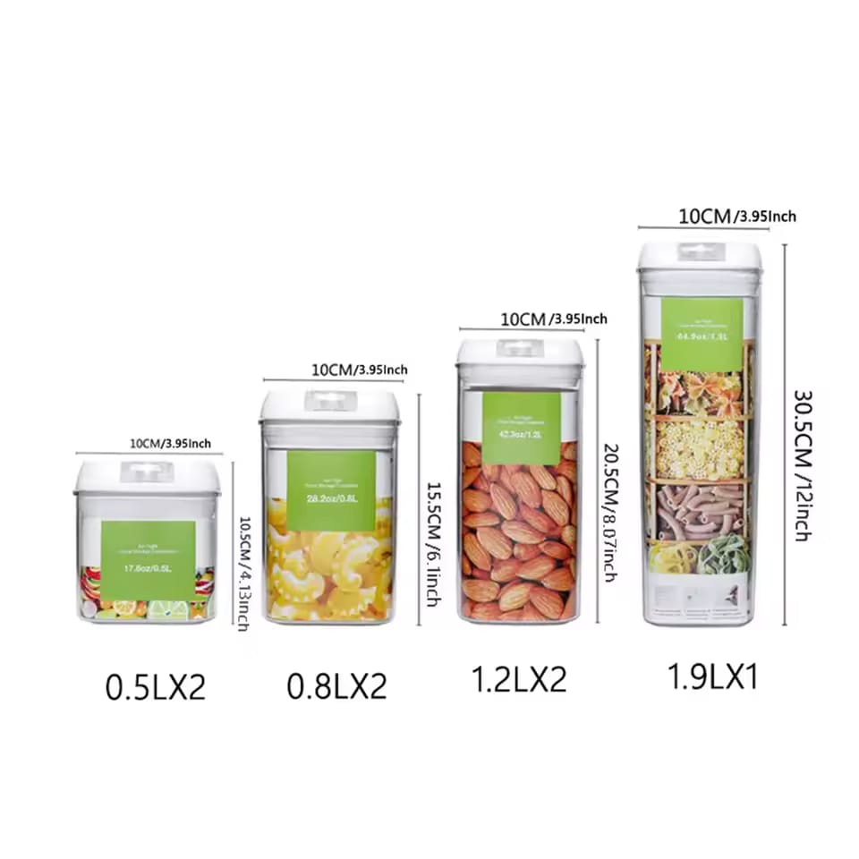 SET DE CONTENEDORES PARA ALMACENAR ALIMENTOS HERMÉTICO ANTÓN